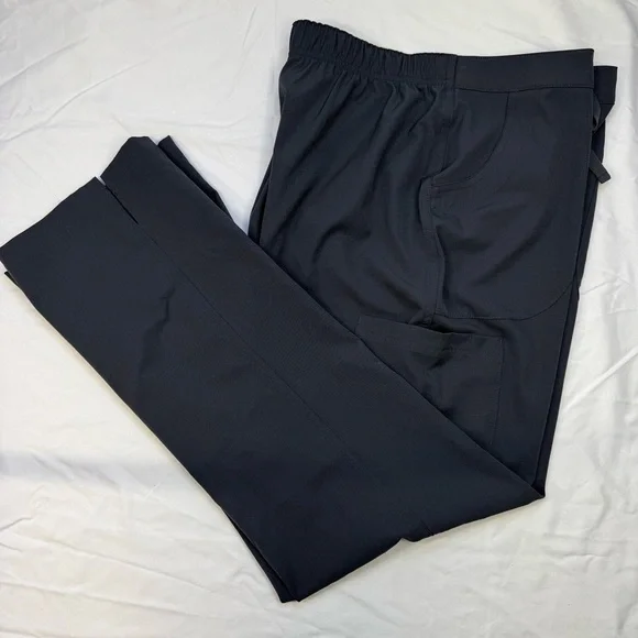 Skechers Scrub Pants Gray Large Reliance Cargo 3 Pocket Straight Leg Stretch - Picture 14 of 16